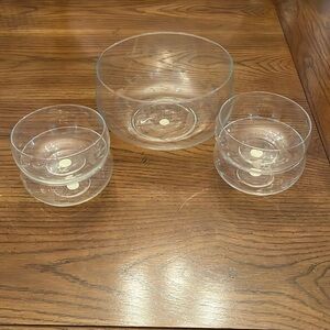 Princess House serving bowl and salad/soup bowls‎